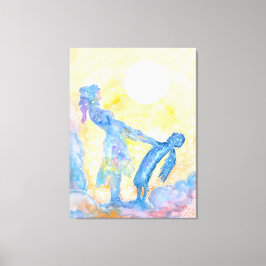 Tanzen mit meinem Engel Stretched Canvas Print Leinwanddruck