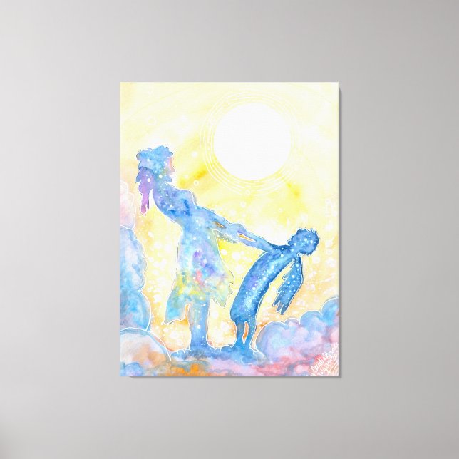 Tanzen mit meinem Engel Stretched Canvas Print Leinwanddruck (Vorderseite)