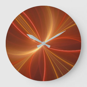 Tanzen mit moderner Abstrakter Fraktal Kunst Große Wanduhr