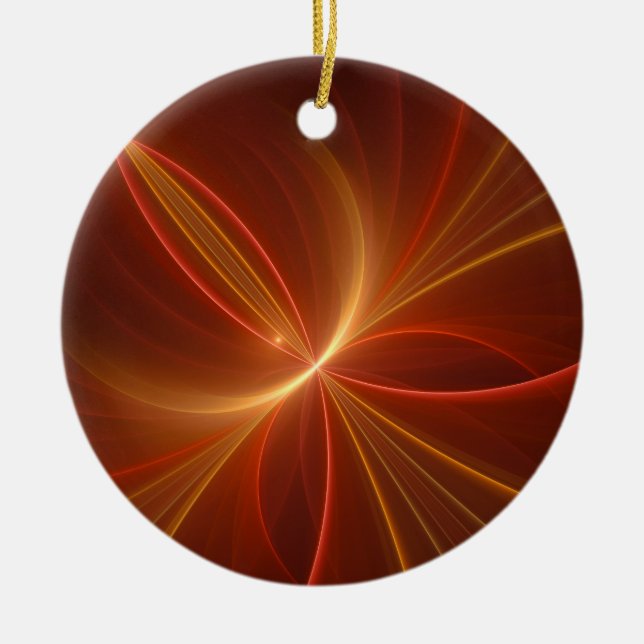 Tanzen mit moderner Abstrakter Fraktal Kunst Keramik Ornament (Vorne)