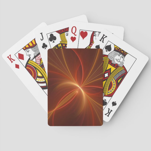 Tanzen mit moderner Abstrakter Fraktal Kunst Spielkarten (Rückseite)