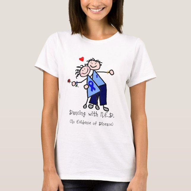 Tanzen mit N.E.D. - Darmkrebs T-Shirt (Vorderseite)