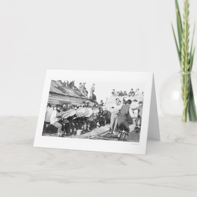 Tanzen Nome Alaska 1910 Karte (Vorderseite)