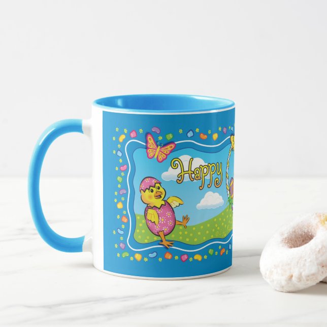 Tanzen Osterkorb Keramik Tasse (Mit Donut)