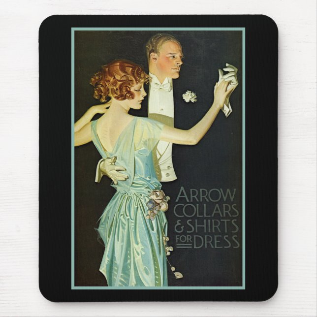 Tanzen-Paar-Pfeil-Shirt-Anzeige Mousepad (Vorne)