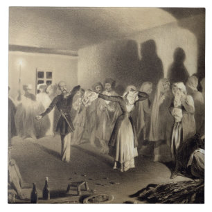 Tanzen-Party bei Kagha-Choura, Dagestan, Platte 55 Fliese