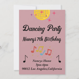 Tanzen Party Geburtstagsfeier Einladung