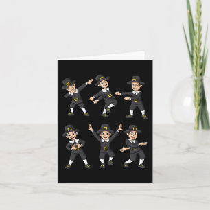 Tanzen Pilgrim Erntedank Day Boys Girls Kind Karte