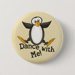 Tanzen-Pinguin Button