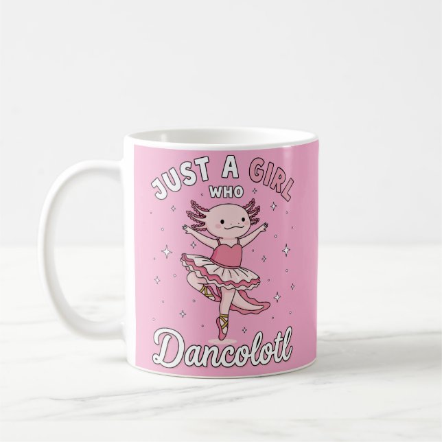 Tanzen rosa Axolotl im Ballett Tutu Kaffeetasse (Links)