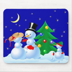 Tanzen-Schneemänner Mousepad