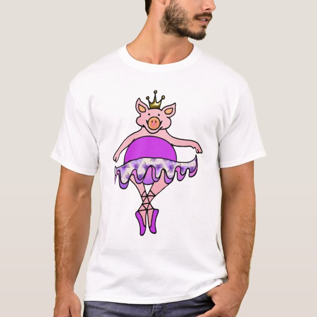 Tanzen-Schwein im Ballettröckchen T-Shirt (Vorderseite)