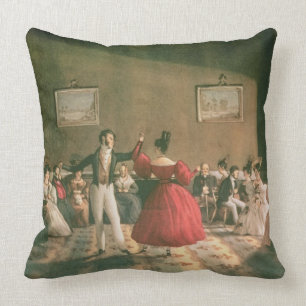 Tanzen Sie in einen Salon in Buenos Aires, c.1831 Kissen