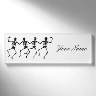 Tanzen-Skelette Halloween Thunder_Cove Namenschild