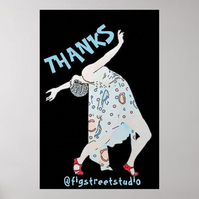 Tanzen, Text bearbeiten, DANKE, Poster (Vorne)