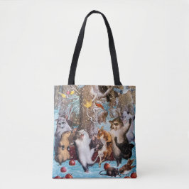 Tanzen-Tier-Party in der Holz-Taschen-Tasche Tasche