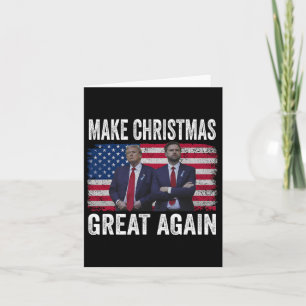 Tanzen Trump Santa und DJ Vance machen Weihnachten Karte