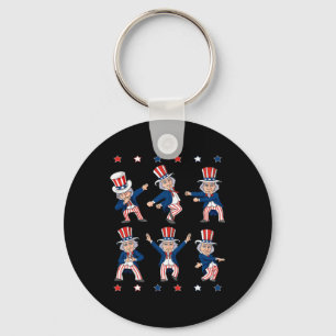 Tanzen Uncle Sam 4. Juli Jungs Kinder Patriotic Schlüsselanhänger