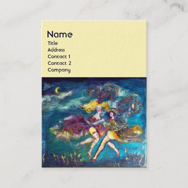 TANZEN UND MUSIK IM NACHTMONOGRAMM VISITENKARTE (Vorderseite)