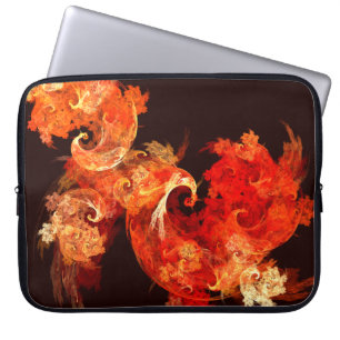 Tanzen von Feuervögeln Abstrakte Kunst Laptopschutzhülle