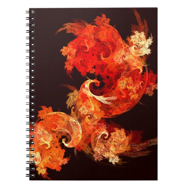 Tanzen von Firebird Abstrakt Art Notebook Notizblock (Vorderseite)
