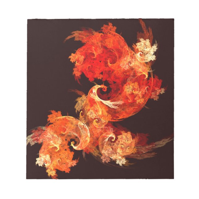 Tanzen von Firebird Abstrakt Art Notepad Notizblock (Vorderseite)