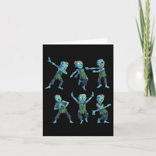 Tanzen Zombie Halloween Kids Boys Girls Dabbing Z Karte