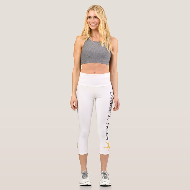 Tanzen zur Freiheitsmarke High-Taille Capris (Vorderseite)