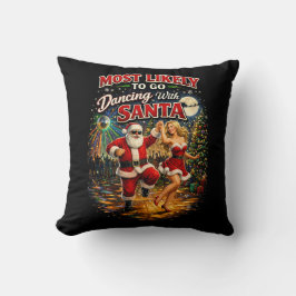 Tanzend mit dem Weihnachtsmann Kissen