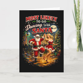 Tanzend mit Santa Feiertagskarte