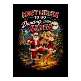 Tanzend mit Santa Poster