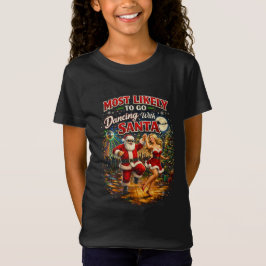 Tanzend mit Santa T-Shirt