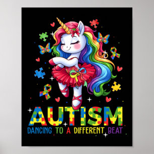 Tanzend, um ein anders schlagendes Einhorn zu sein Poster