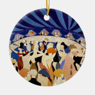 Tanzend zu einer Jazzband Keramik Ornament