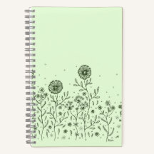 Tanzende Blume auf einer Wiese, hellgrün