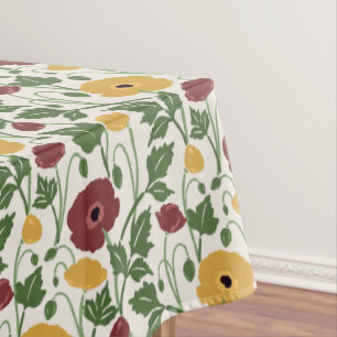Tanzende Botanicals Tiefes Burgund Ernte Gold Tischdecke