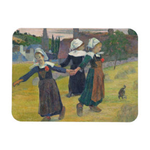 Tanzende Bretone-Mädchen Paul Gauguins  , Magnet