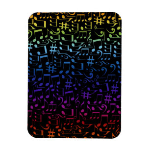 Tanzende bunte Musiknoten Musiker Musikliebhaber Magnet