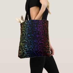 Tanzende bunte Musiknoten Musikliebhaber Musiker Tasche