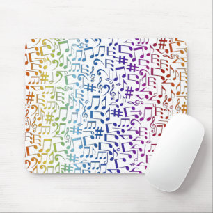 Tanzende bunte Noten Musikliebhaber Musiker Mousepad