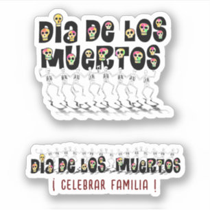 Tanzende Calaveras Dia De Los Muertos Aufkleber