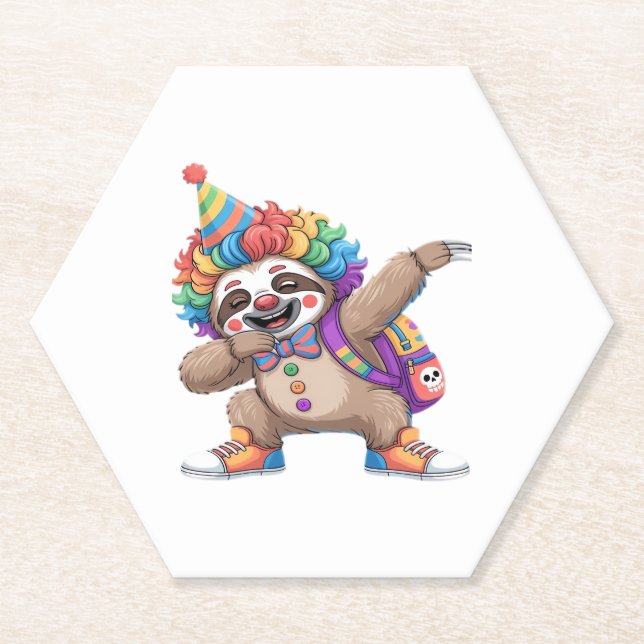 Tanzende Clowntrommeln Spooky Halloween-Faulenzer Untersetzer (Vorderseite)