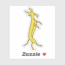Tanzende Dackel Aufkleber