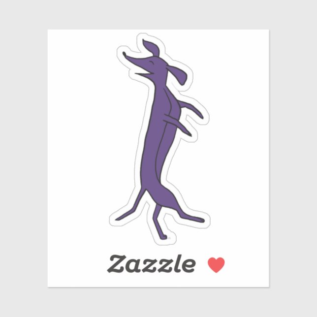 Tanzende Dackel Aufkleber (Blatt)