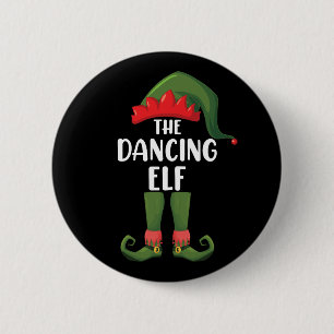 Tanzende Elf-Familie passende Gruppe Weihnachtsfei Button