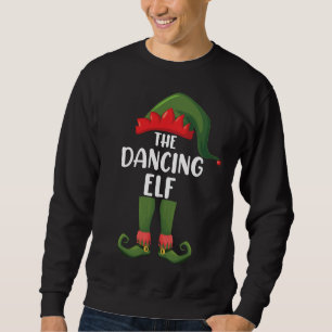Tanzende Elf-Familie passende Gruppe Weihnachtsfei Sweatshirt