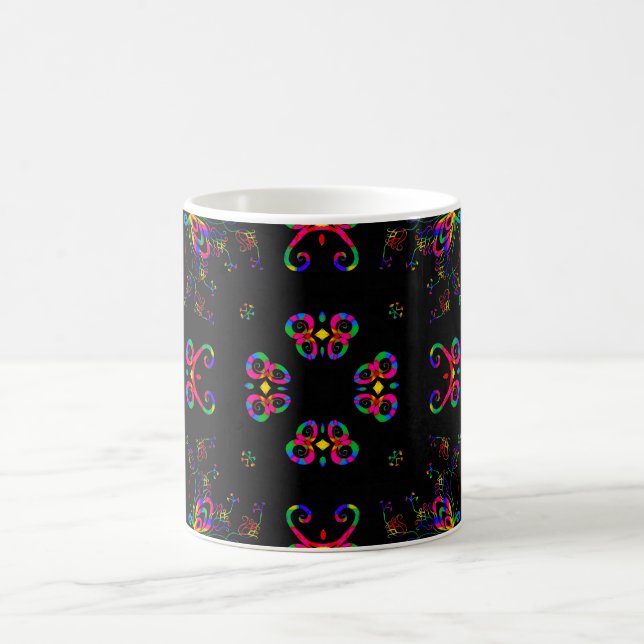 Tanzende Fiesta Blumen Kaffeetasse (Mittel)