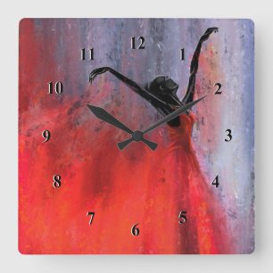 Tanzende Frau Wanduhr