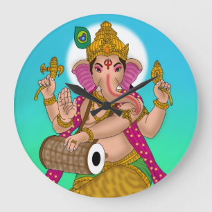 Tanzende Ganesha-Uhr Große Wanduhr