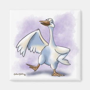 Tanzende Gans Cartoon Magnet